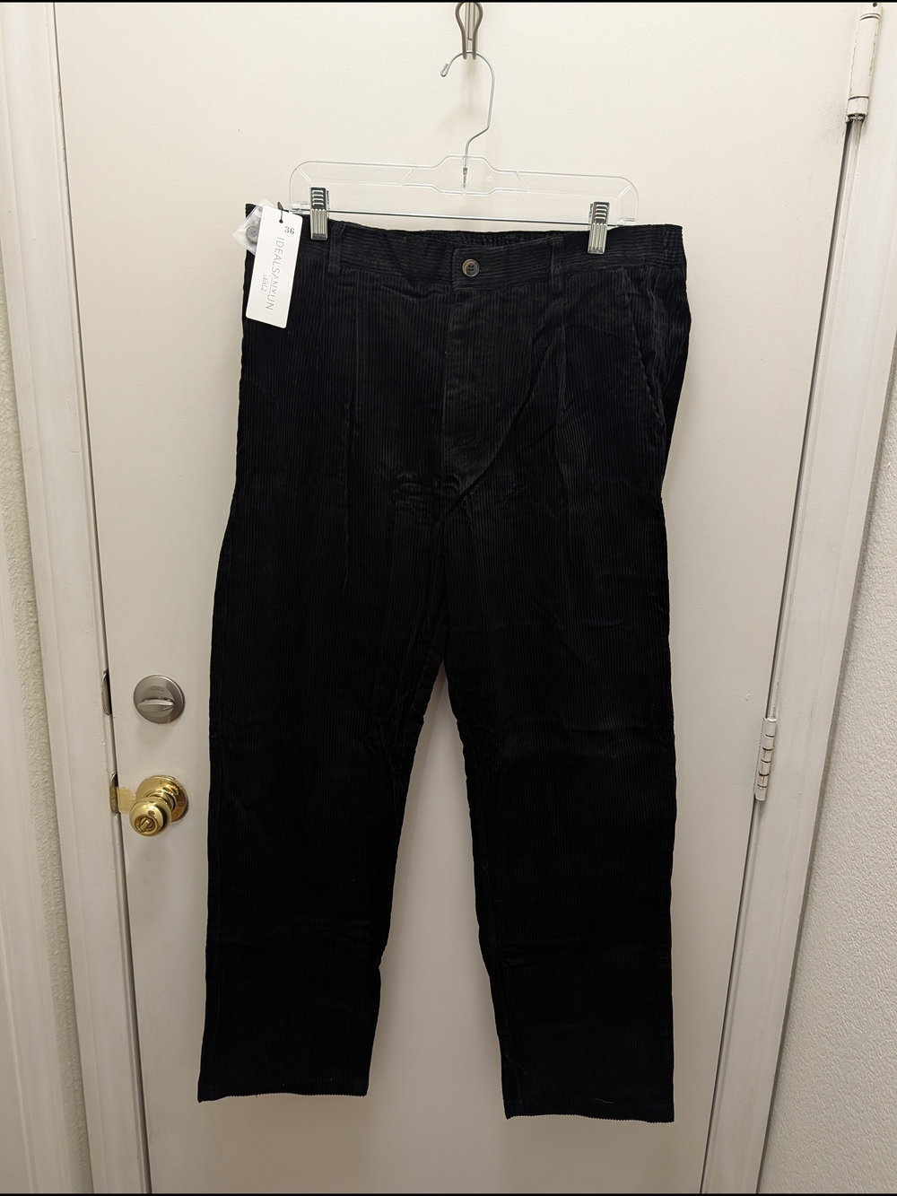 Black Corduroy Men’s Pants 36 Waist